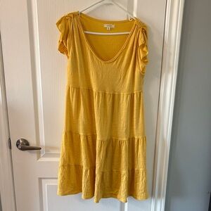 Universal Thread Mustard Tiered Dress